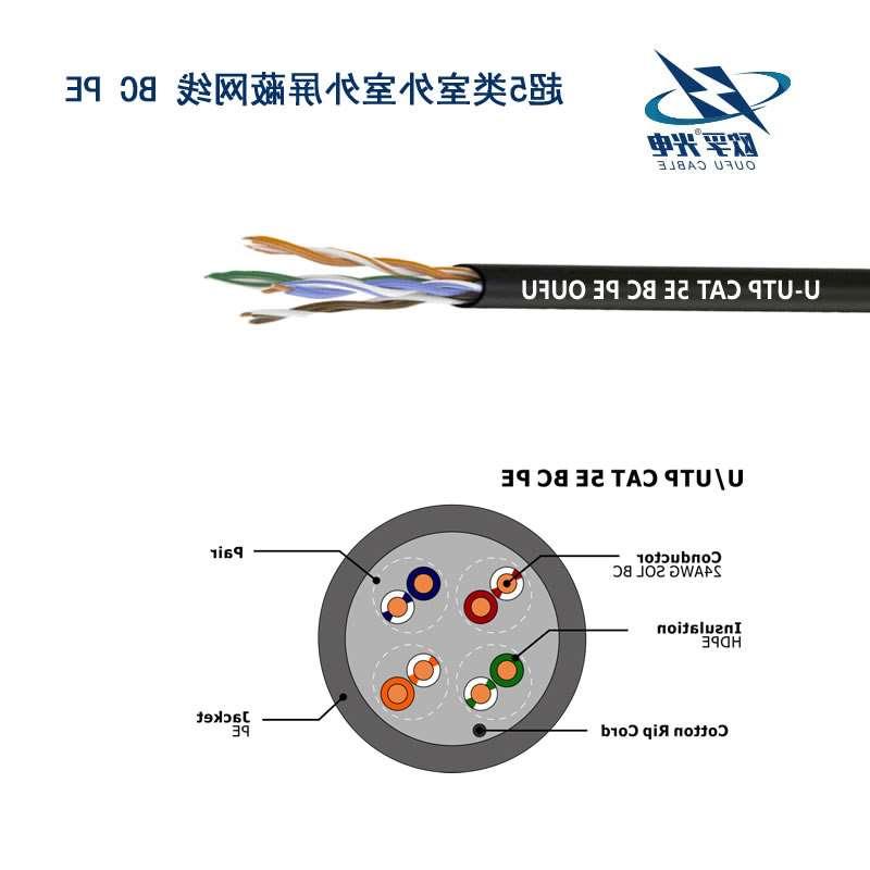 内蒙古U/UTP超5类4对非屏蔽室外电缆(23AWG)