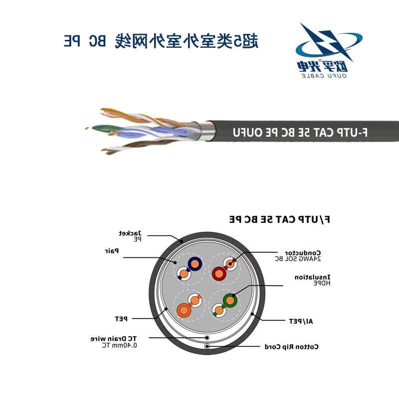 广西F/UTP超五类4对屏蔽室外电缆(24AWG)